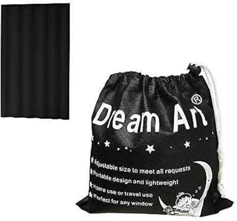DREAM ART Anywhere Rideau occultant Portable/Stores occultants réglables/Stores occultants temporaires avec ventouses pour Chambre d'enfant, Chambre d'enfant ou Voyage, Noir, 132 x 183 cm (l x L)