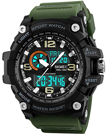 Militärische Armbanduhr für Herren, Sportuhren, multifunktional, LED, wasserdicht