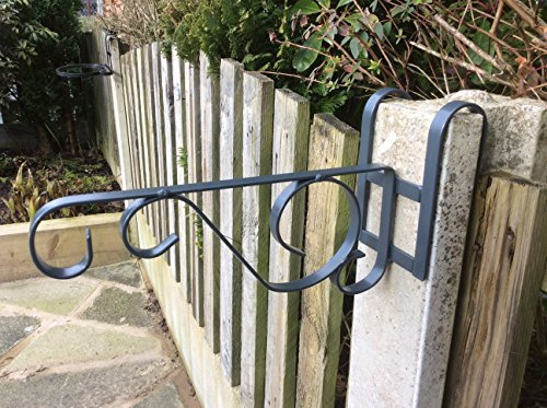 Concrete Fence Post Bracket Anthracite Grey - Fits 4 wide Posts (Please measure your fence post before ordering)
