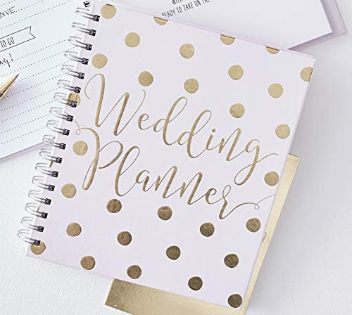 Ginger Ray Pink & Gold Foiled Wedding Planner Organiser Book 70 Pages Engagement Gift, Gold