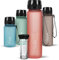 720°DGREE Trinkflasche 1l “uberBottle“ softTouch +Früchtebehälter - BPA-Frei - Schlanke Wasserflasche für Sport, Fitness, Fahrrad, Uni, Outdoor - Tritan Sportflasche Leicht, Stoßfest, Wiederverwendbar