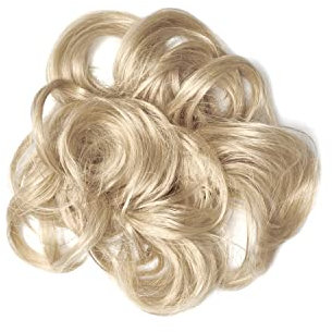 Lullabellz Premium Hair Up Scrunchie Messy Bun, California Blonde, 6-Inch Length