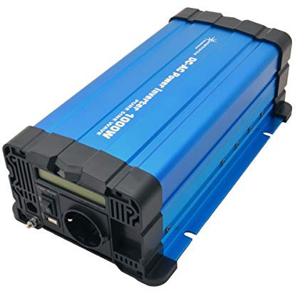 SOLARTRONICS FS1000D Spannungswandler 24V 230V 1000 Watt mit Display - Reiner Sinus Wechselrichter 24V auf 230V für Wohnwagen & Wohnmobil - 2000W Spitzenleistung - mit Schuko & USB Anschluss