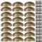 Xinlie Vintage Muschelgriffe für Schublade Antik Eisen Griffe Antik Vintage Muschelgrif Schubladen mit Schrauben für Küche Mobel Möbelknöpfe Set 24PCS(Gelbe Bronze)