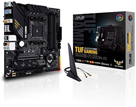 ASUS TUF Gaming B550M-PLUS (WiFi 6) AMD AM4 (3rd Gen Ryzen™) microATX Gaming Motherboard (PCIe 4.0, 2.5Gb LAN, BIOS Flashback, HDMI 2.1, USB 3.2 Gen 2, Addressable Gen 2 RGB Header and Aura Sync)