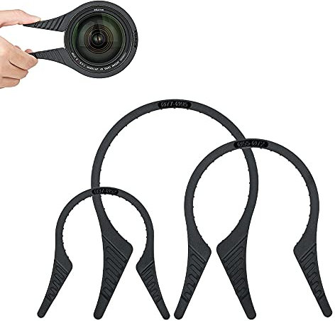 JJC 3-teiliges Kameraobjektiv-Filterschlüssel-Kit (37-52 mm, 55-72 mm, 77-95 mm), Filterentfernungsschlüssel-Werkzeug passend für 37-95 mm Objektivgewinde für Canon Nikon Sony Fuji Kameras