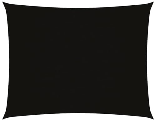 vidaXL Toldo de Vela Parasol Lona Protector Solar Sombra Patio Jardín Terraza Balcón Parque Exterior Rectangular Tela Oxford Negro 3x4 m