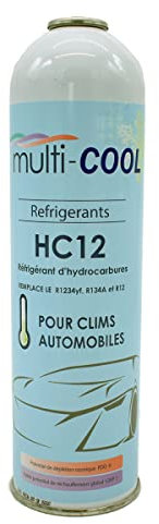 Canette réfrigérant MULTICOOL 12a, remplace le r12, r134a et 1234yf - 420 grs, avec filetage 1/2 ACME