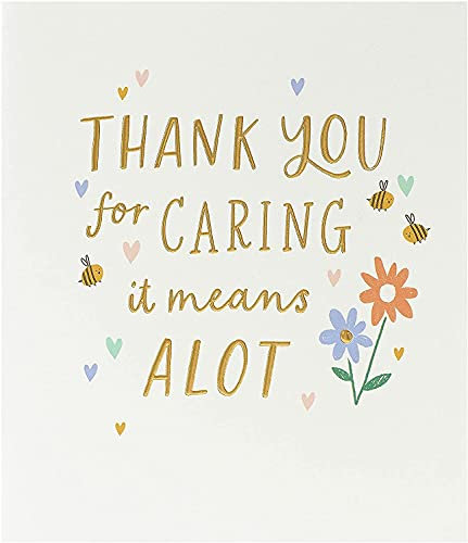 UK Greetings Thank You Card for Him/Her/Friend - Floral Design