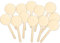 Logbuch-Verlag 12 kleine Caketopper für Cupcakes, Muffins, kleine Kuchen - Kuchenstecker aus Holz 9 cm zum Beschriften & Basteln