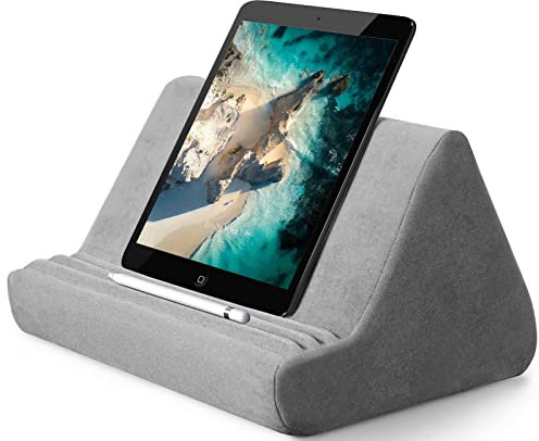 Zcvtbye Tablet Halter Kissen ,Multi-Winkel Weich Tablet-Ständer ,Tablet Kissenständer/Tablet Kissen,für iPad Pro 9.7'',10.5'',12.9'',iPad Air Mini,Samsung Tab, iPhone, Bücher(Grau)