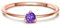 GLANZSTÜCKE MÜNCHEN Damen Ring aus 925/- Sterling Silber rosévergoldet mit Zirkonia lila - Solitärring Rosegold Silberring