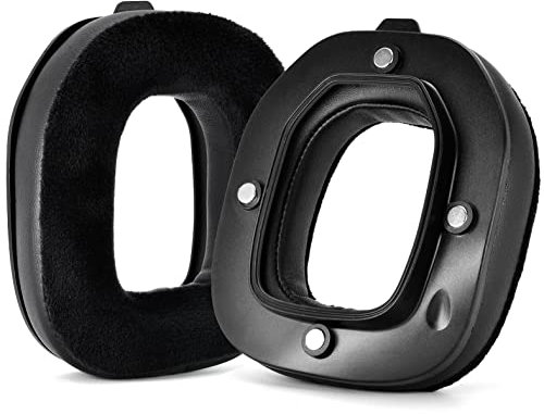 Ersatz-Ohrpolster für Logitech Astro A40 TR Gaming Headset Kopfhörer Kissen Ohrmuschel mit Magnet (Leder + Flanellmaterial)