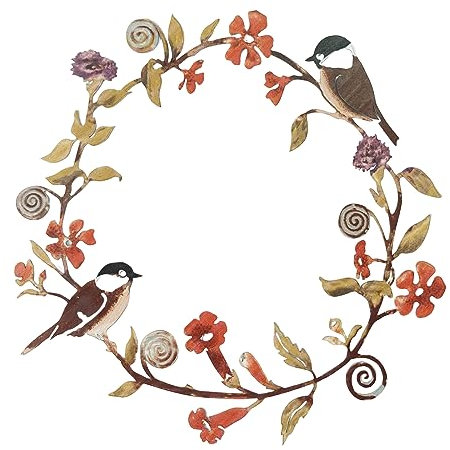 Molyorch Couronne Porte Décorative Métal, Décoration Murale Moderne Toute L'année, Couronne Florale Couronne Porte, pour Décoration Jardin, Tentures Maison, Tentures Bureau
