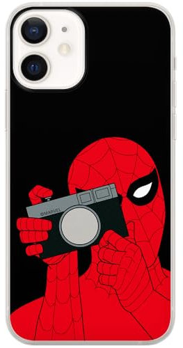 ERT GROUP custodia per cellulare per Iphone 12 Mini originale e con licenza ufficiale Marvel, modello Spider Man 026 adattato in modo ottimale alla forma dello smartphone, custodia in TPU
