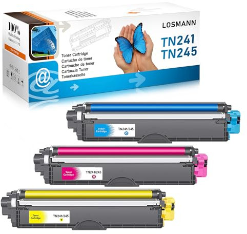 LOSMANN 3X Toner Kompatibel für Brother TN-241 TN-245 für Brother DCP-9020CDW DCP-9022CDW MFC-9130CW MFC-9140CDN MFC-9142CDN MFC-9330CDW MFC-9332CDW MFC-9340CDW MFC-9342CDW HL-3140CW HL-3142CW