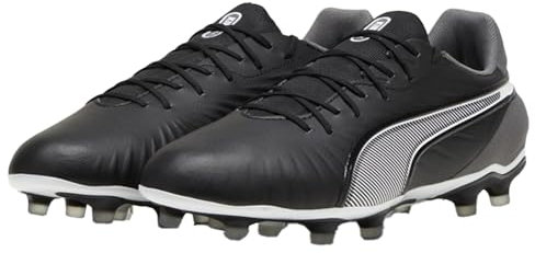 PUMA Unisex King Match FG/AG Soccer Shoe, Black White-Cool Dark Gray, 10 UK