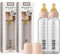 BIBS Baby Glass Bottle 225ml, 2er Pack, Vermindert Koliken, Runder Sauger aus Naturkautschuklatex, Unterstützt das Stillen, Complete Set - 225 ml (Pack of 2), Blush
