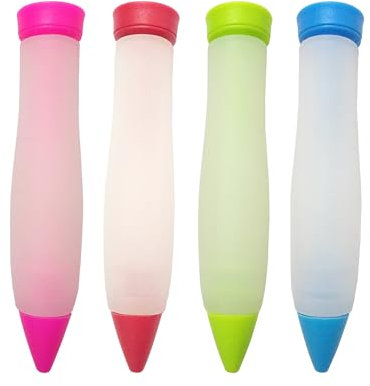 Juego de 4 piezas de herramientas para rellenar cremas de pastelería, herramientas para decorar pasteles, mermeladas, galletas de silicona, herramientas para rellenar cremas de donas, decorador de