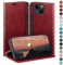 HUOUH for iPhone 13 5G 6,1 Wallet case with RFID Blocking PU Leather,Credit Card Holder,Flip Folio Book Phone cases Shockproof Cover Women Men for Apple 13 case Red