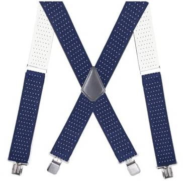 KLONKEE Bretelles pour homme, largeur 5 cm avec 4 clips en métal très solides, bretelles extra solides, réglables et élastiques, pour hommes et femmes, style Heavy Duty X