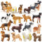 DOITEM Hundefiguren für Kinder, 12pcs Plastik Realistische Welpenfiguren, Kleiner Hundekuchen-Topper, Lernspielzeug Kuchen Topper Geburtstagsgeschenk für Kinder Kleinkinder