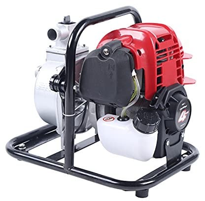 Pompa dell'acqua a benzina portatile a quattro tempi, portata 8000L/h, 4 tempi, pompa acqua a benzina, pompa da giardino, 30 m, altezza di mandata, pompa per acqua dolce a benzina, per giardino