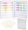 Segbeauty Nail Affichage Graphique Couleur, 120 Couleurs Présentoir Ongle, avec 120 Pcs Faux Ongles, Nuancier Ongles, Livre Ongles en Gel, Accesoire Ongles Professionnel (Argent)