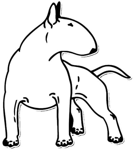 ROPEME Bullterrier-Hund, Lustiges Styling, Autoaufkleber, Autos, Motorräder, Außenzubehör, Vinyl-Aufkleber