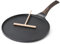 SENSARTE Schwarze Crepe Pfanne 26cm Antihaftpfanne Omlettpfanne Pfannkuchen Flache Pfanne mit Schweizer Antihaftversiegelung, Bakelitegriff, Induktions Kompatibel