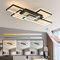 LED Deckenleuchte Dimmbarmit Fernbedienung Wohnzimmer Deckenlampe, 100x50cm Rechteckige Wohnzimmerlampe 3000K-6000K Schwarze Deckenlampe Schlafzimmerlampe Moderne Geometrische Küchen Deckenbeleuchtung