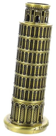 STOBAZA Schiefer Turm Von Pisa Modell Vintage Dekor Schiefer Turm Von Pisa Statuen Italien Gebäudeskulptur Mini Gebäudemodell Dekoratives Architekturmodell Heimdekoration