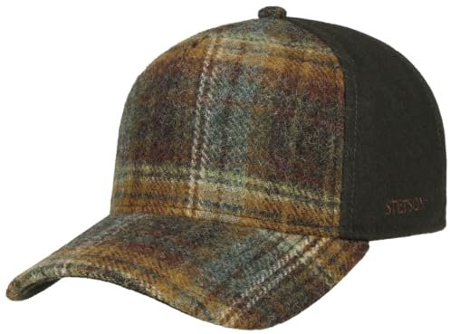 Stetson Wool Trucker Cap Herren Karomuster Baseballcap Oliv One Size