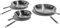Heritage Steel x Eater 3 Piece Fry Pan Set | Made in USA | 5-Ply Fully Clad Stainless Steel Pan | Stay Cool Handle Design | Induction Ready & Non-Toxic Pan