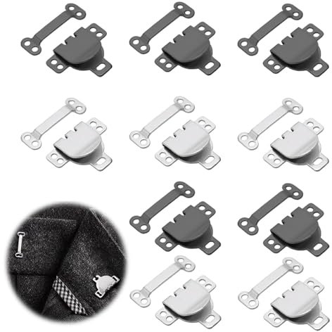 10 Sätze Nähhaken,Hosenhaken,Ösenverschluss,Bh Haken, Hosenverschluss Haken,Haken Und Ösen Zum Annähen,Langlebig Und Stark – Perfekte Größe Für Hosen,Röcke Und Heimwerkerarbeiten