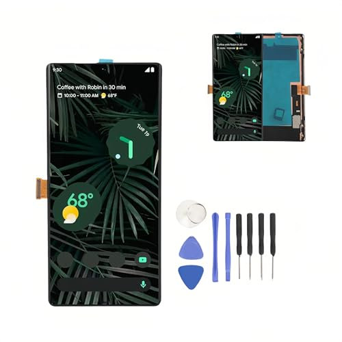 Culnflun Ersatz-Touchscreen für Google Pixel 6 Pro 5G, 6.7inch OLED Ersatzbildschirm für Google Pixel 6 Pro 5G G8VOU GLUOG Bildschirmersatz, HD OLED Touchscreen-Display Montage Ersatz mit Rahmen