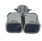 DZSLLOOI Auspuffblenden 1 PCS Universal Square Dual Outlet Auspuffblende 304 Edelstahl Titan Schwarz Auspuff Schalldämpfer Einlass 60MM/76MM Endrohrblenden Blende(76MM S)