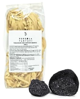 Pergola Tartufi - Tartufo Nero Pregiato Fresco 50g + Tagliolini 250g, Set Gourmet per Pasta e Risotti, Qualità Italiana per Creazioni Raffinate