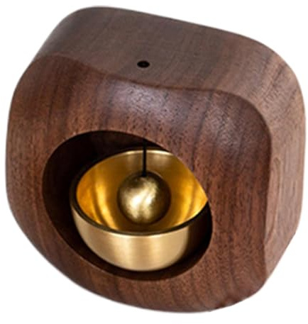 Holztür, magnetische Glocke, hängende Glocke für die Türöffnung, Handglocke aus Messing, Glockenspiel aus Holz, zum Aufhängen