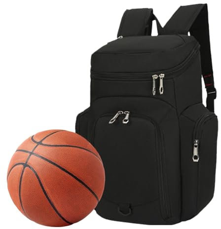 Liqzirtu para libros de baloncesto, mochila de baloncesto, mochila de gran capacidad, gimnasio, deporte, botella de agua, suelo impermeable al aire libre con tejido elástico grueso para