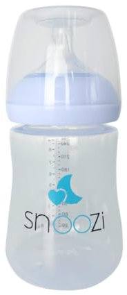 snoozi Babyflasche 260 ml – ergonomische Trinkflasche mit Anti-Kolik-Sauger, BPA-frei, spülmaschinenfest, für Neugeborene & Kleinkinder