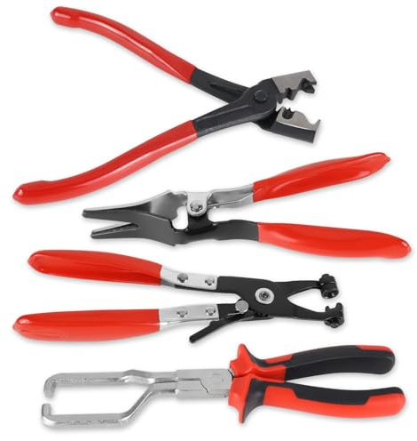 Pinza per fascette stringitubo con collo dritto, pinza per la rimozione del tubo della benzina, strumento di installazione