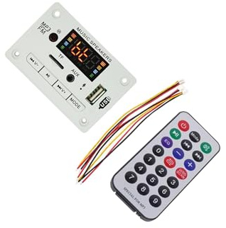 budiniao 5V 12V Car Stereo Bluetooth Includes Hands-Free Dual Decoding Feature And MP3 Board Recording Module Support Radio FM 5V 12V Car Stereo WMA WAV FLAC APE MP3 Board Bluetooth Hands-Free