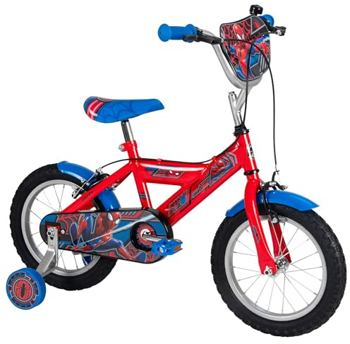 Huffy Marvel Spider-Man Laufrad und Kinderfahrrad 12/14/16 Zoll mit Stützrädern