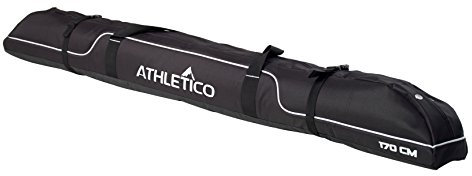 Athletico Diamond Trail Gepolsterte Skitasche – Einzelne Ski Reisetasche zum Transport von Ski (schwarz, 170 cm)