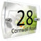 CS Printing House Number Sign Plaque Garden Glass Effect Acrylic Sign Door Plate Marble Wall Display 2 Part Branded Acrylic (White Lily)