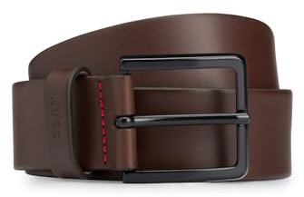 HUGO Herren Gürtel Gionio_Sz40, Braun (Dark Brown 202), 105