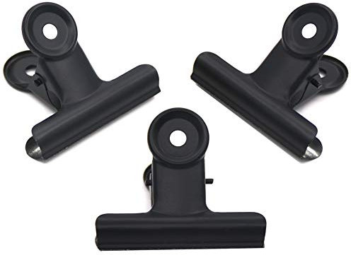 Schwarz Klammern Metall Bulldog Clips - Coideal 20 Pcs 50mm Klemmbrett Klammer Büroklammern Groß Metallklammern Papierklemmen Büro Metallclips
