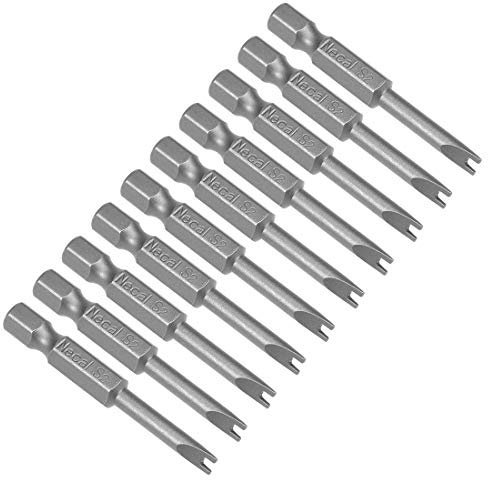 sourcing map 10Stk 50mm 1/4 sechs kantschaft U4 U Form Schraubenzieher S2 Legierungsstahl de