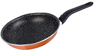 MAGEFESA Copper - Sartén 18cm de acero vitrificado exterior color cobre. Antiadherente bicapa reforzado efecto piedra, apta para todo tipo de cocinas, especial inducción. 50% de ahorro energético.